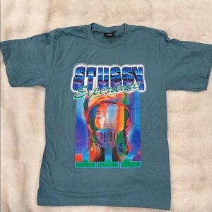 Stussy Teal Graphic Short Sleeve Tee NWOT ❌